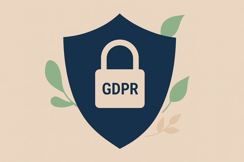 a stylized shield with a family tree motif, symbolizing privacy and genealogical integrity